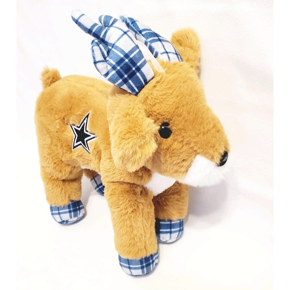 Dallas Cowboys 12" Plush Reindeer with Embroidered Logo And Plaid Antlers NFL‎